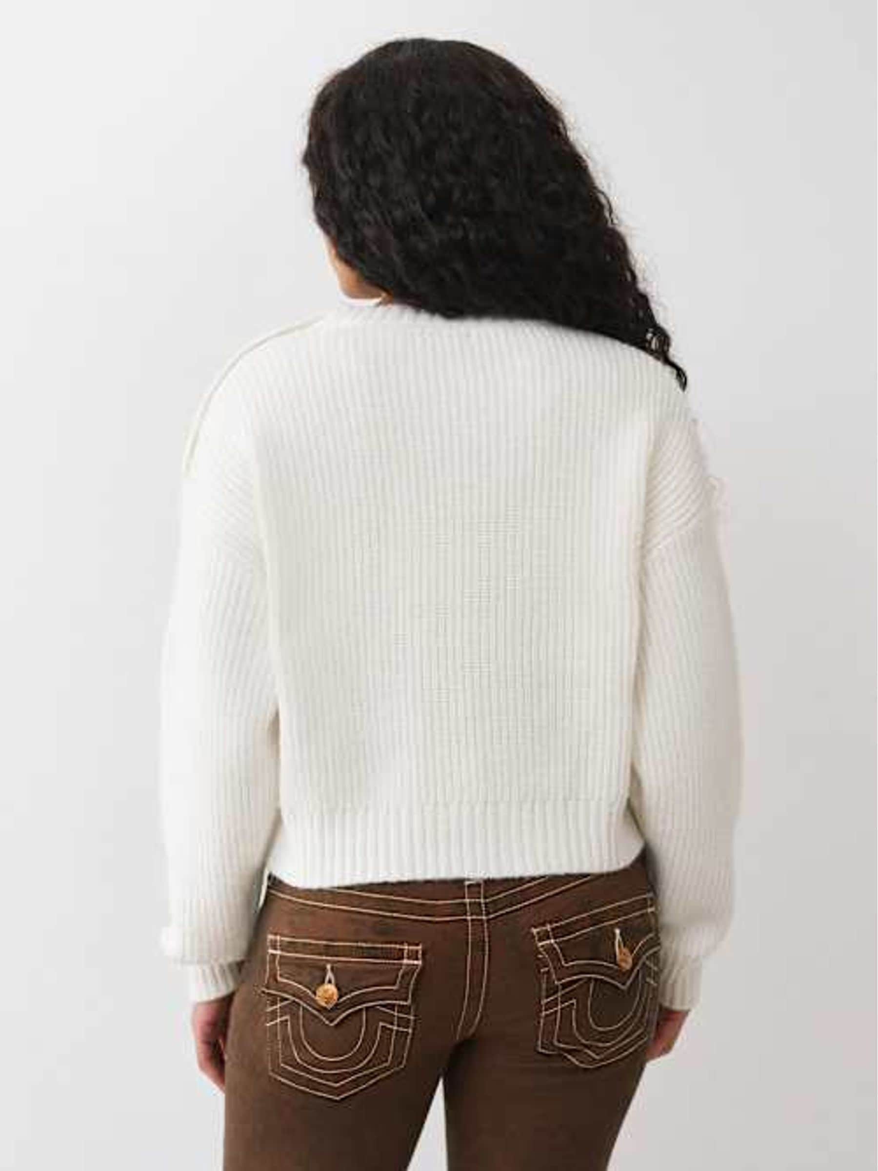 Buy True Religion White Logo Off Shoulder Jumper from Next USA