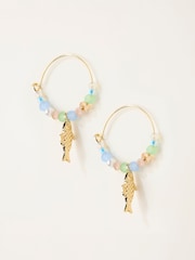 FatFace Fish Beaded Hoops - Bild 1 von 2