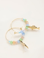 FatFace Fish Beaded Hoops - Bild 2 von 2