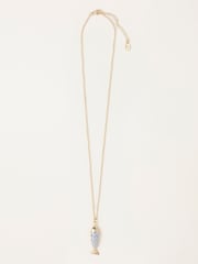 FatFace Gold Tone Fish Necklace - Image 1 of 2