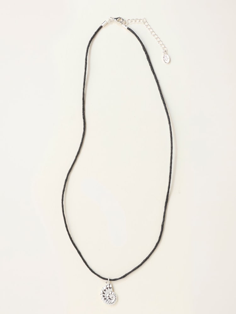 FatFace Silver Tone Shell Cord Necklace - Image 1 of 2