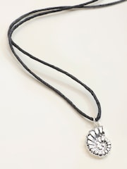 FatFace Silver Tone Shell Cord Necklace - Image 2 of 2