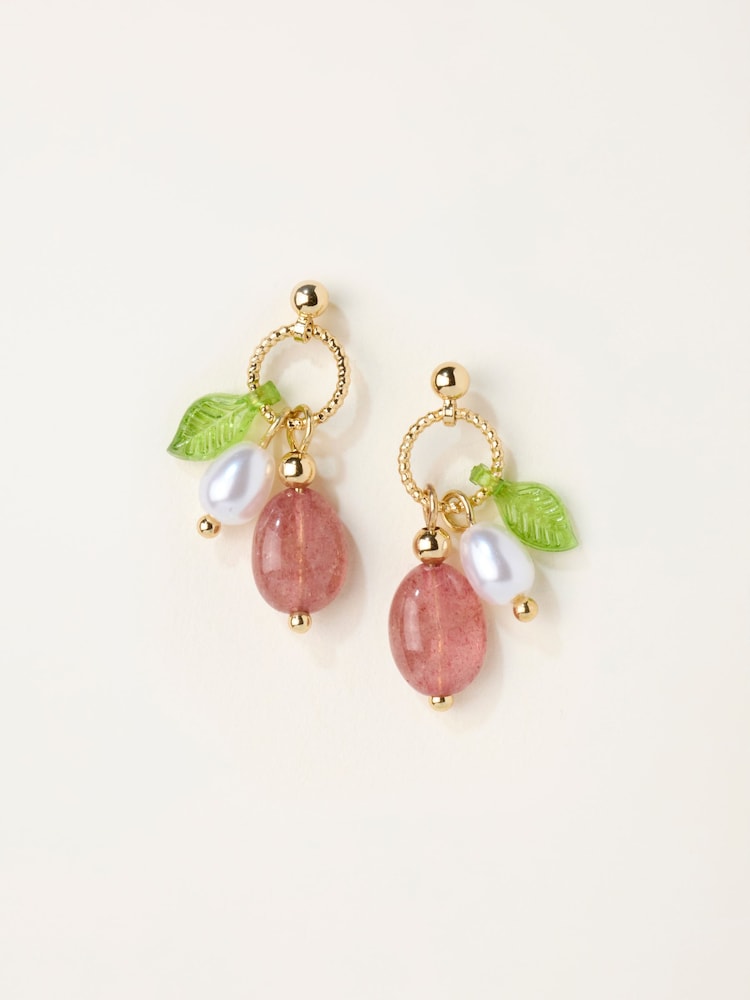 FatFace Pink Pomegranate Earrings - Image 1 of 2