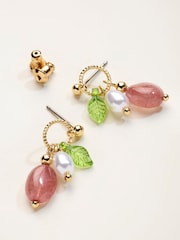 FatFace Pink Pomegranate Earrings - Image 2 of 2