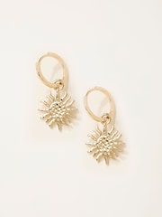 FatFace Gold Tone Sun Drop Earrings - Image 1 of 2