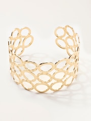 FatFace Gold Tone Cuff Bangle - Image 1 of 2