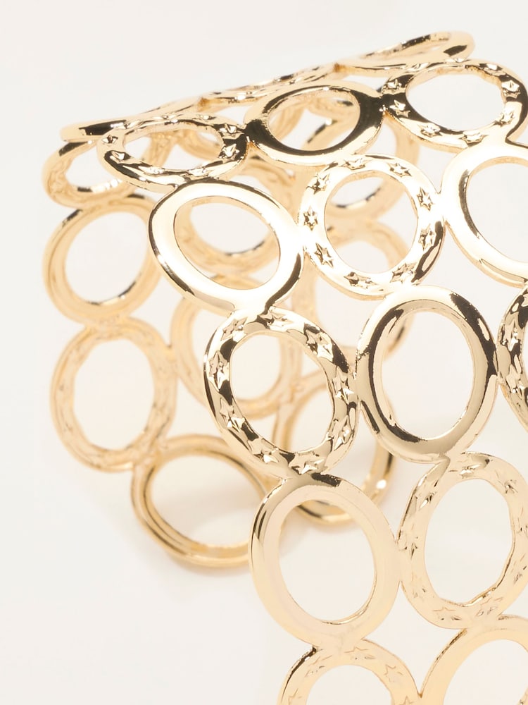 FatFace Gold Tone Cuff Bangle - Image 2 of 2