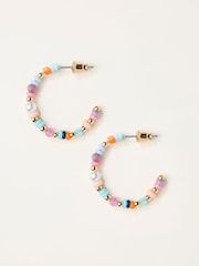 FatFace Multi Beaded Hoop Earring - Image 1 of 2