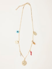 FatFace Sun Charm Necklace - Imaginea 1 din 2