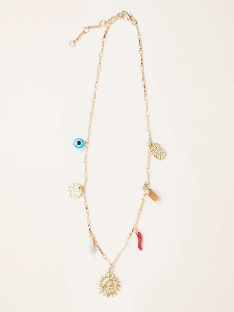 FatFace Sun Charm Necklace - Imaginea 1 din 2