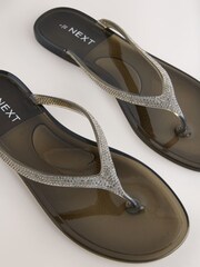 Black Beach Bling Flip Flop - Image 8 of 10