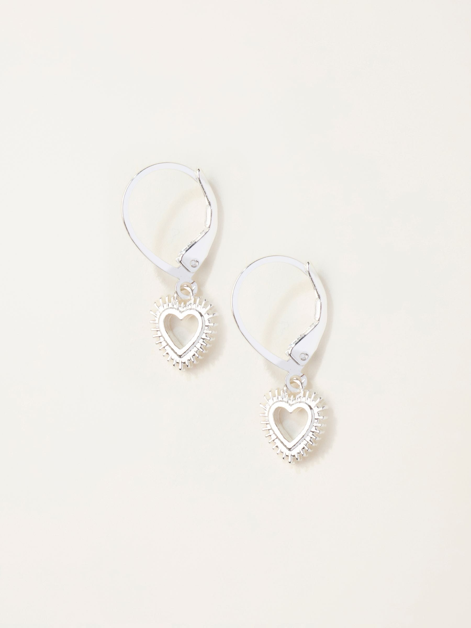 Fat Face - Earrings - Silver - Heart Burst