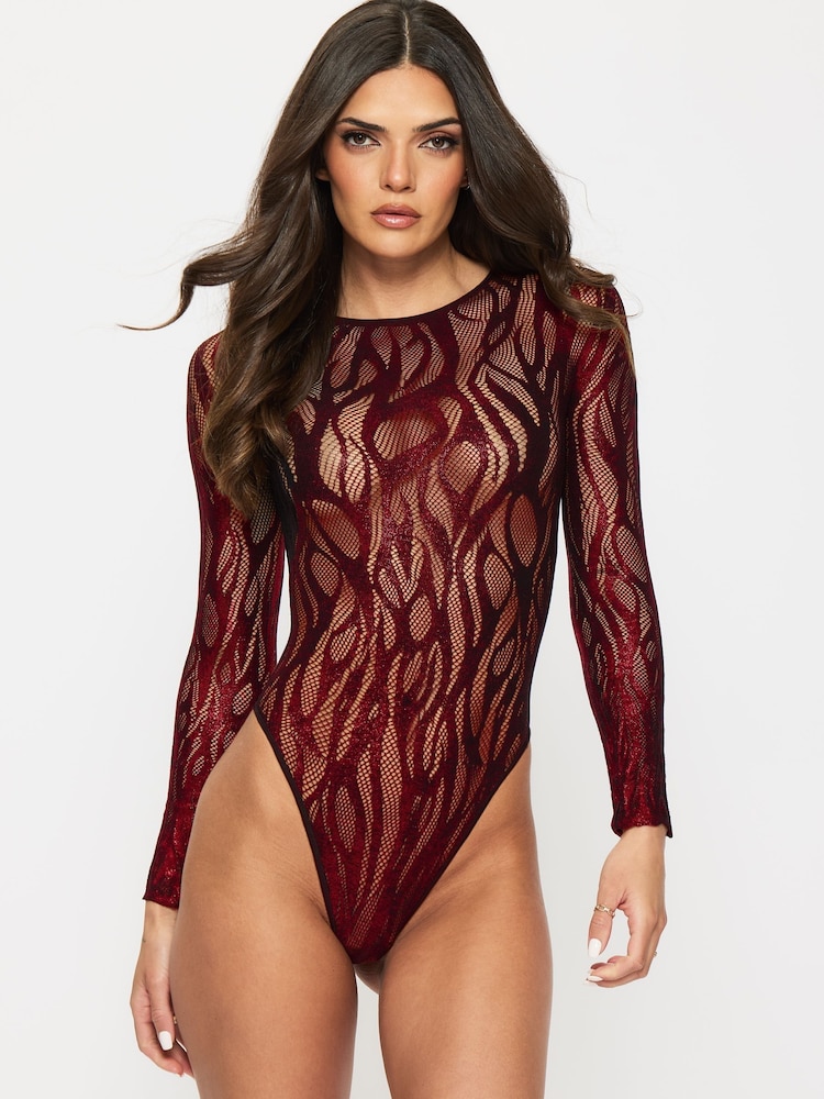 Ann Summers Black Black/Red Blazing Spirit Body - Image 1 of 5 Ann Summers Black Black/Red Blazing Spirit Body - Image 1 of 5