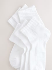 أبيض - Sports Mid Trainers Socks 6 Pack - Image 2 of 3