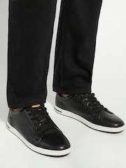 Dune London Black Tezzy Weave Trainers - Image 1 of 6
