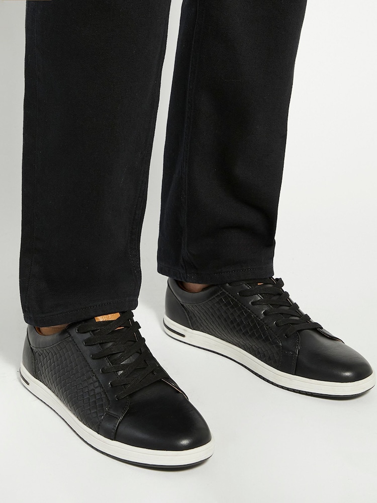 Dune London Black Tezzy Weave Trainers - Image 1 of 6 Dune London Black Tezzy Weave Trainers - Image 1 of 6