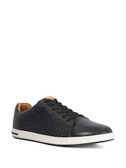 Dune London Black Tezzy Weave Trainers - Image 3 of 6