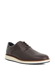 Dune London Brown Bow Perf Wedges Gibson - Image 3 of 4