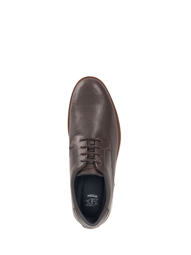 Dune London Brown Bow Perf Wedges Gibson - Image 4 of 4