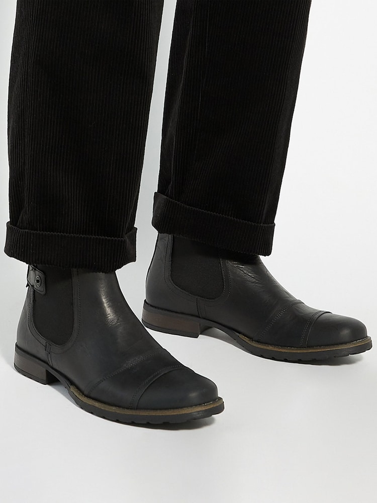 Dune London Black Saltwood Worker Chelsea Boots - Image 1 of 6 Dune London Black Saltwood Worker Chelsea Boots - Image 1 of 6
