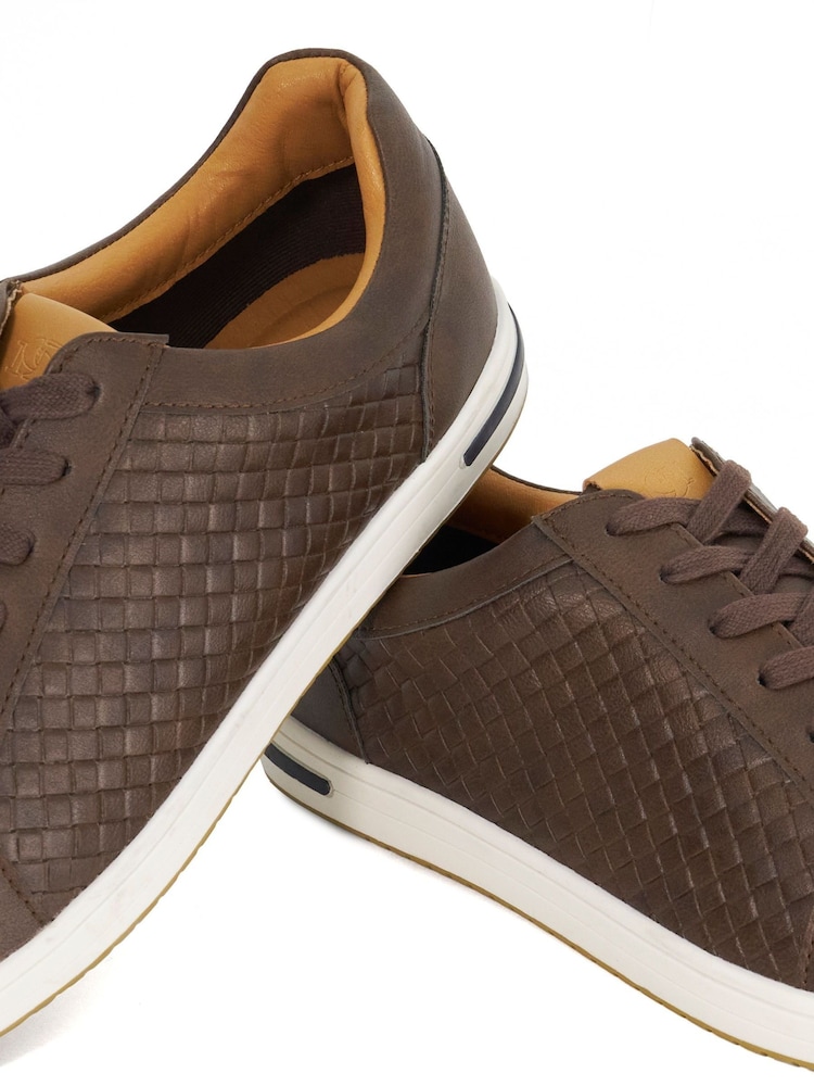 Dune London Brown Tezzy Weave Trainers - Image 6 of 6 Dune London Brown Tezzy Weave Trainers - Image 6 of 6
