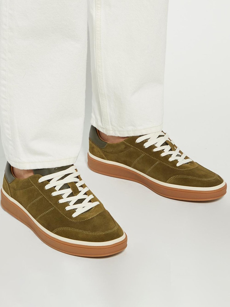 Dune London Green Tony Cupsole Trainers - Image 1 of 6 Dune London Green Tony Cupsole Trainers - Image 1 of 6