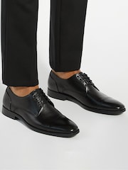 Dune London Black Suffix WF Flex Sole Topcap Gibson Shoes - Image 1 of 6