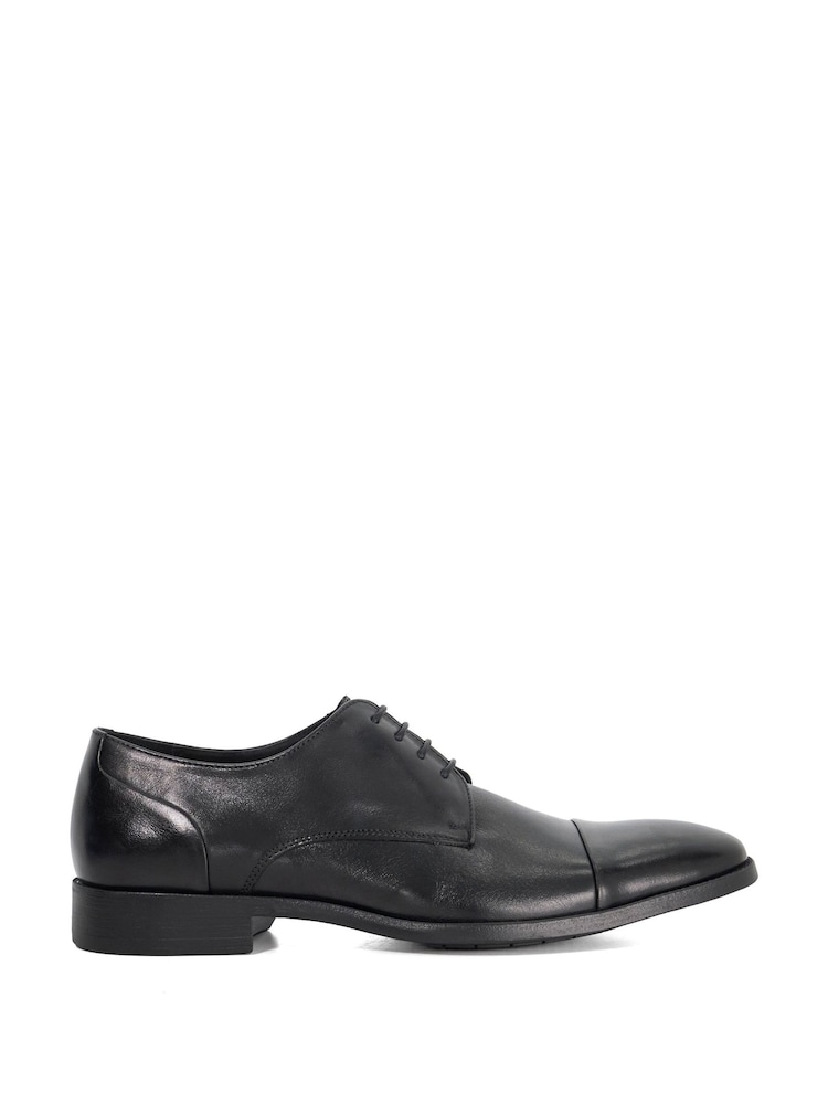 Dune London Black Suffix WF Flex Sole Topcap Gibson Shoes - Image 2 of 6
