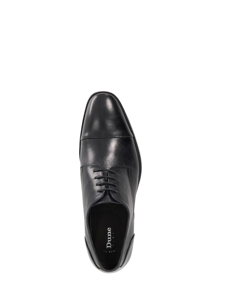 Dune London Black Suffix WF Flex Sole Topcap Gibson Shoes - Image 6 of 6
