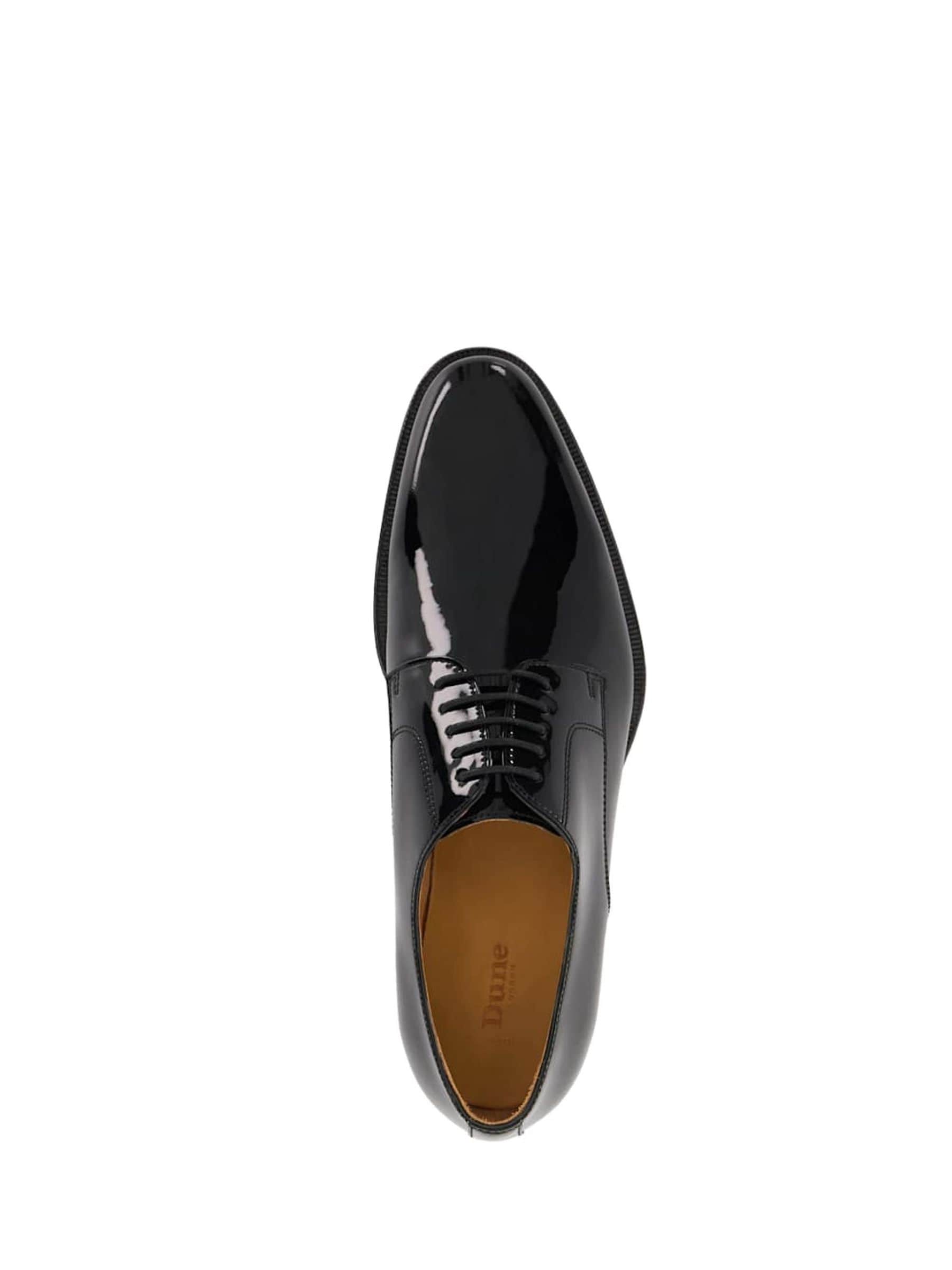 Buy Dune London Black Patent Wide Fit Salisbury Classic Oxford