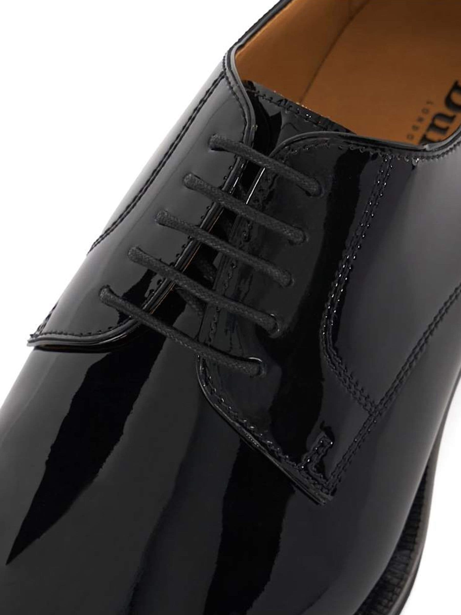 Buy Dune London Black Patent Wide Fit Salisbury Classic Oxford