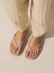 Taupe Standard/Wide Fit Flexi Comfort Flip Flops - Image 2 of 10