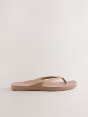 Taupe Standard/Wide Fit Flexi Comfort Flip Flops - Image 7 of 10