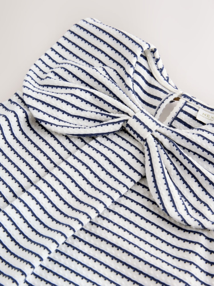 Monochrome Bow Collar Dress (3mths-7yrs) - Image 9 of 9