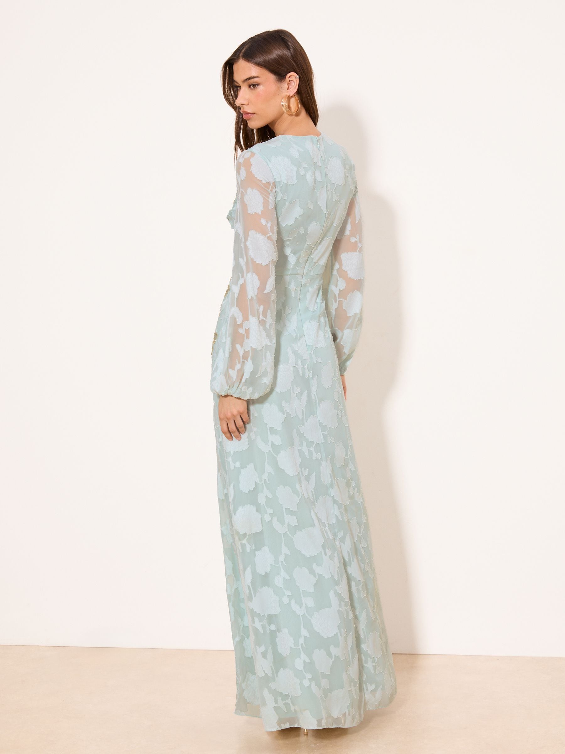 Buy Lipsy Mint Green EID Long Sleeve Floral Burnout Embrodiery