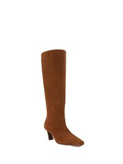 Dune London Brown Selinni Square Toe High Boots - Image 2 of 6