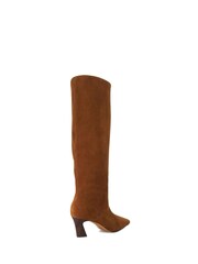 Dune London Brown Selinni Square Toe High Boots - Image 3 of 6