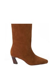 Dune London Brown Selinni Square Toe High Boots - Image 4 of 6