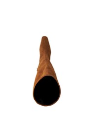 Dune London Brown Selinni Square Toe High Boots - Image 5 of 6