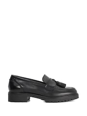 Dune London Black WF Gracelyn Tassle Loafers - Image 1 of 5