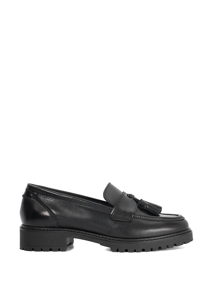 Dune London Black WF Gracelyn Tassle Loafers - Image 1 of 5 Dune London Black WF Gracelyn Tassle Loafers - Image 1 of 5
