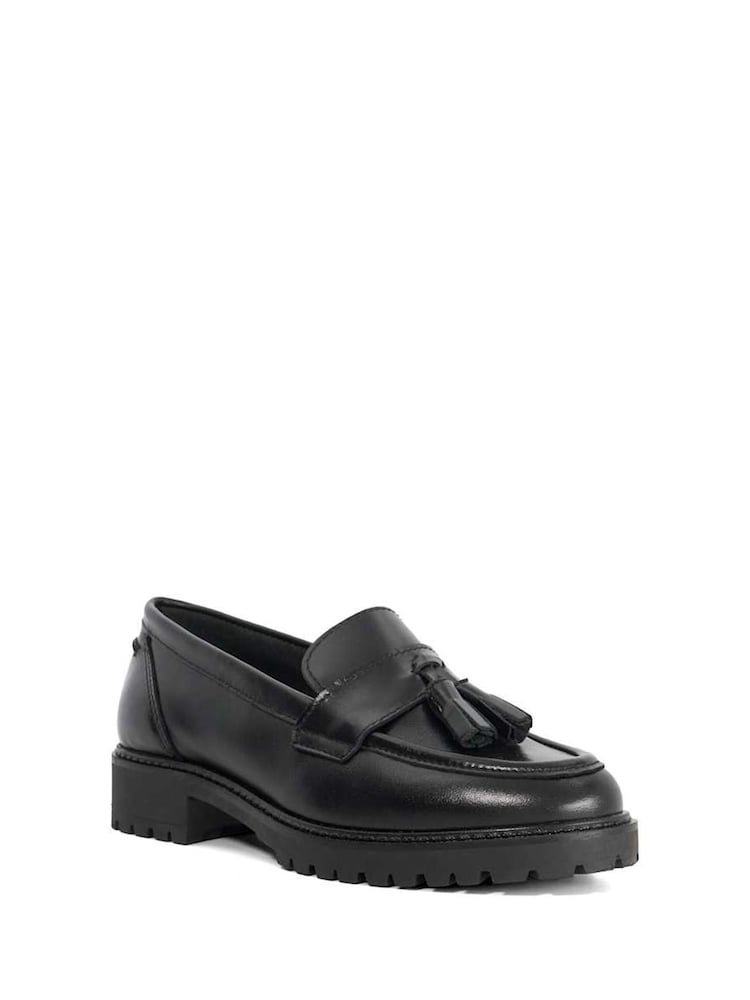 Dune London Black WF Gracelyn Tassle Loafers - Image 2 of 5 Dune London Black WF Gracelyn Tassle Loafers - Image 2 of 5