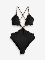 Rockett St George Cut Out Swimsuit - Attēls 7 no 9