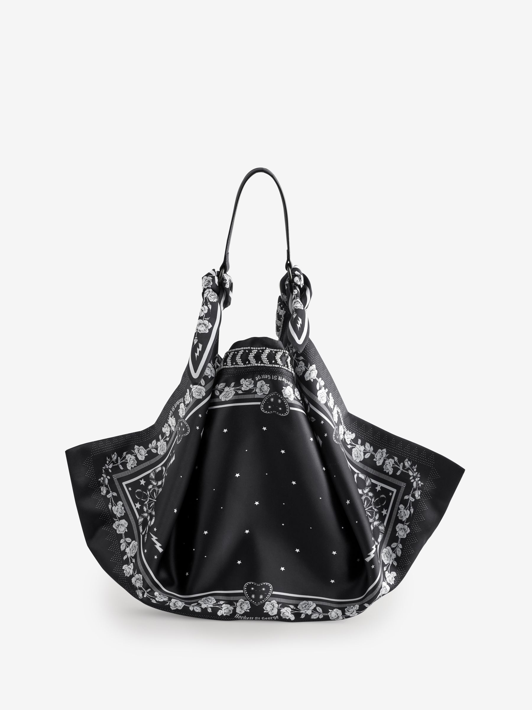 Buy Rockett St George Black Scarf Print Shoulder Bag from the Next