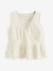 Laura Ashley Cream Embroidered Detail Cotton Pyjamas Set - Image 7 of 11