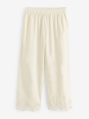 Laura Ashley Cream Embroidered Detail Cotton Pyjamas Set - Image 8 of 11