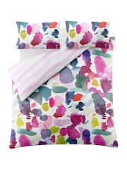 Bluebellgray Fuchsia Pink Abstract 250 Thread Count Duvet Cover and Pillowcase Set - Image 4 of 7