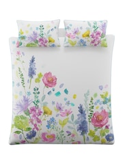 Bluebellgray Spring Green Tetbury 250 Thread Count Duvet Cover and Pillowcase Set - Image 4 of 6