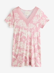 Laura Ashley Gosford Print Lace Trim Nightie - صورة 4 من 6