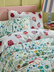 Wee Blue Bell Multi Green Garden Explorer Duvet Cover and Pillowcase Set - Image 2 of 7